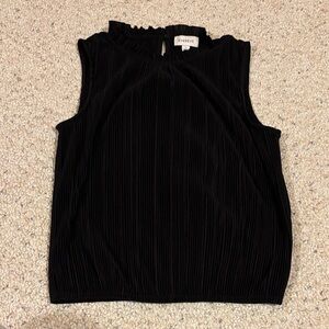 Evereve Black Textured Sleeveless Blouse